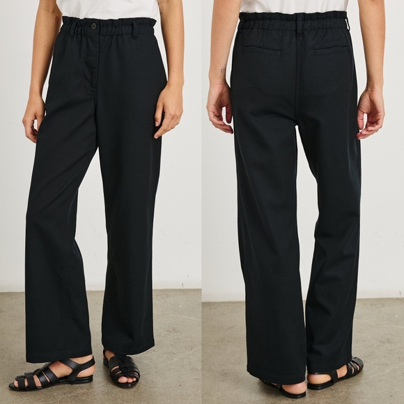 Rails Pants - Rails Lira Pants Black Washed Size M Tencel Cotton Lightweight